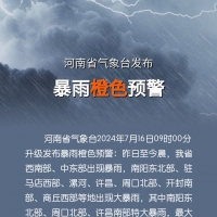 河南发布暴雨橙色预警